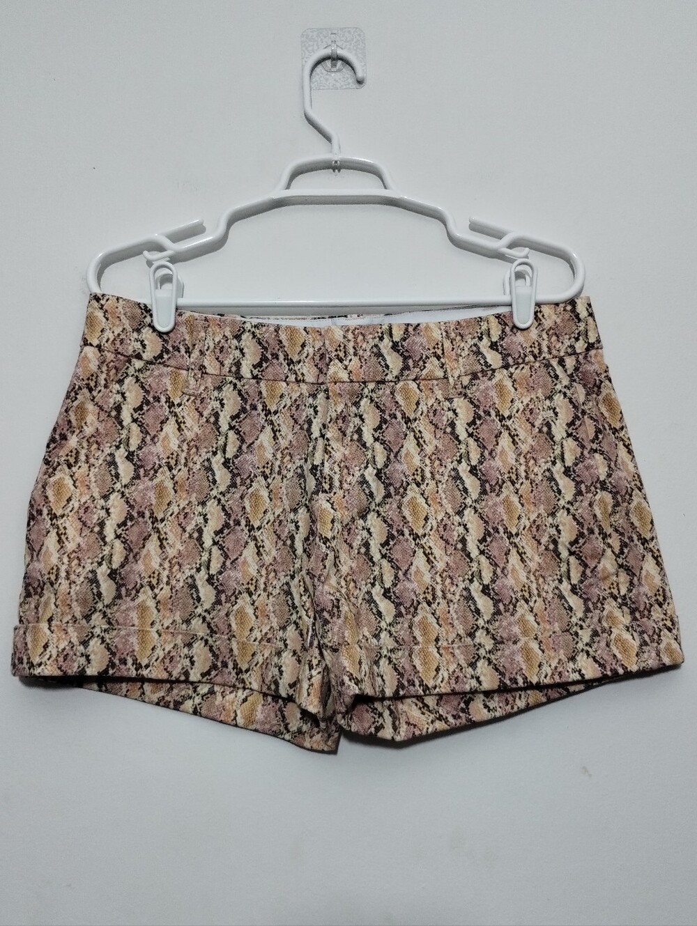 Dear John Animal Print Shorts Women's 30 Cuffed Chino Stretch